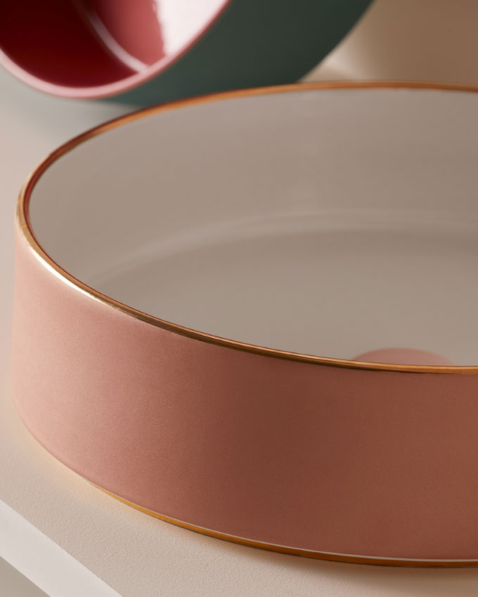 Lavabo in ceramica Cipria Gold Line