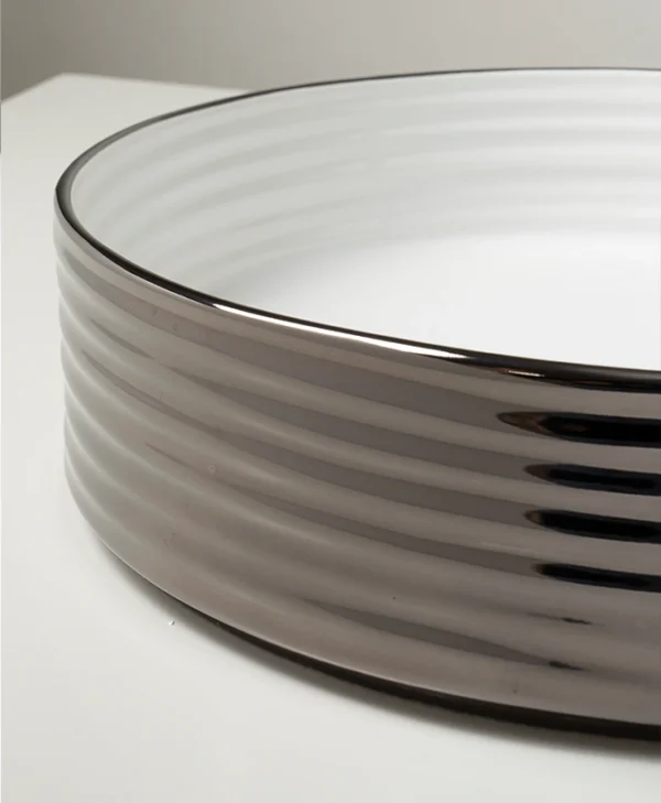 Terzofoco Ring Double Glossy gun metal black